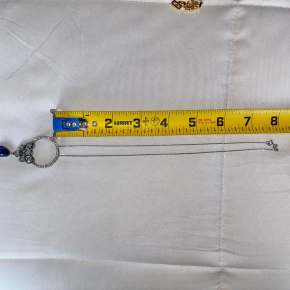 Unique Equss Necklace and Earring Set .925 Sterling Silver - Picture 5 of 10